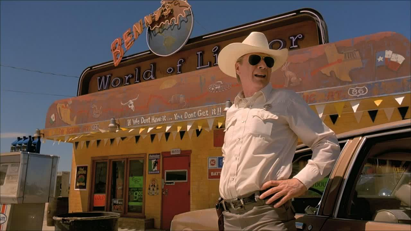 Michael Parks as Earl McGraw, a character he’d play in several films, seen here in From Dusk Till Dawn. Image: Dimension Films